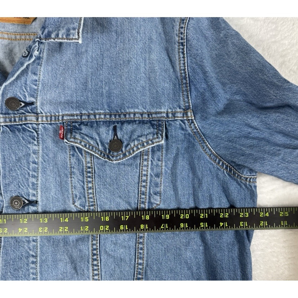 Levi's Trucker Jacket Mens XXL *Fits XL* Faded Wash Outerwear Classic Button Up - Picture 13 of 16
